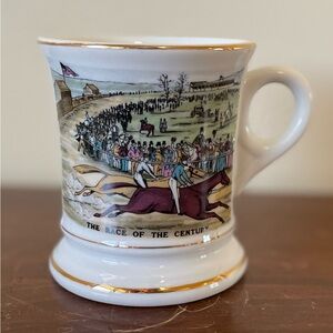 Vintage Viking Shaving Mustache Guard Coffee Tea Mug Cup The Race Of The Century